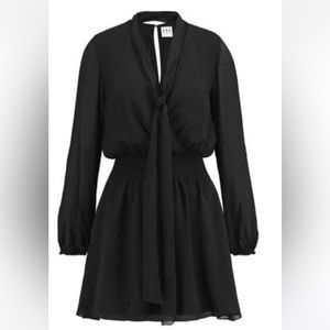 Haute Hippie black chiffon mini dress, medium not large, excellent condition.